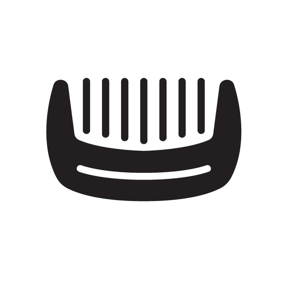 comb Glyph Icon White Background vector