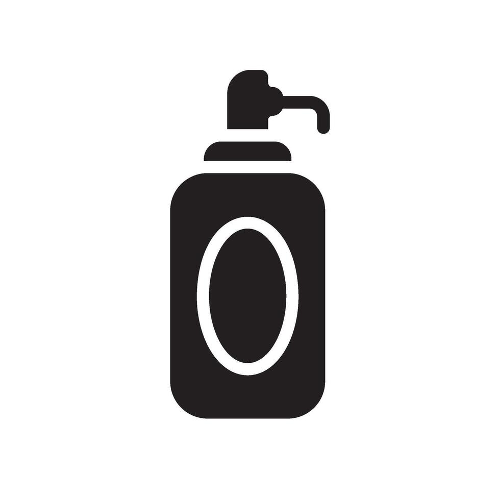 shampoo Glyph Icon White Background vector