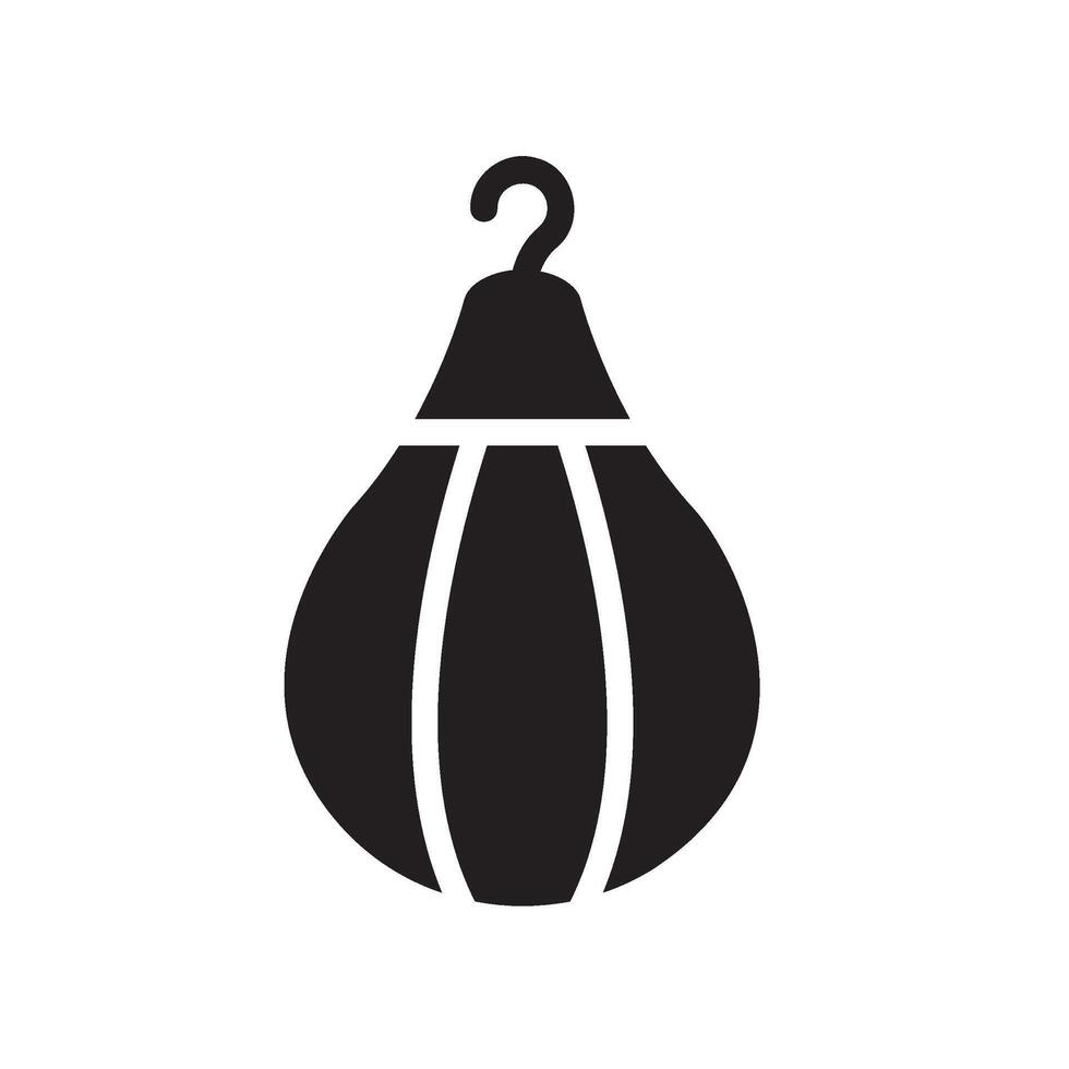 punching ball Glyph Icon White Background vector