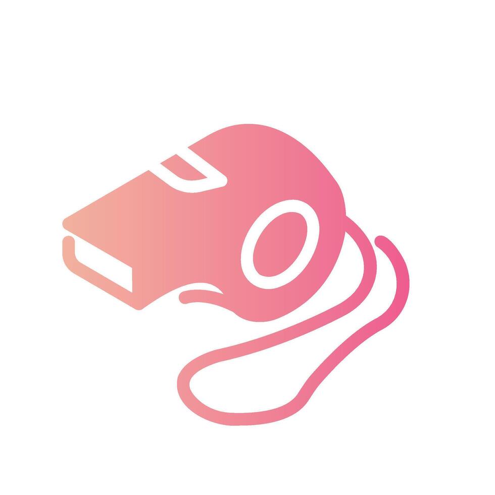whistle Flat Gradient Icon White Background vector