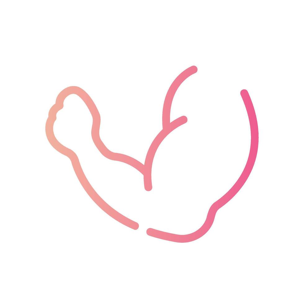 strength Line Gradient Icon White Background vector