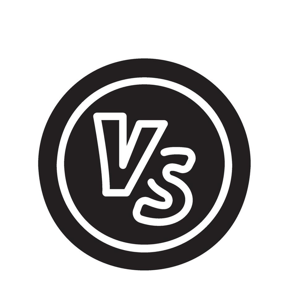 versus Glyph Icon White Background vector