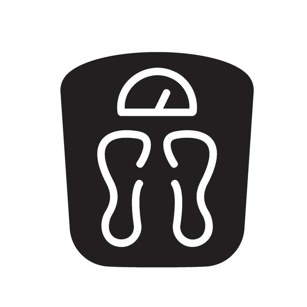 scale Glyph Icon White Background vector