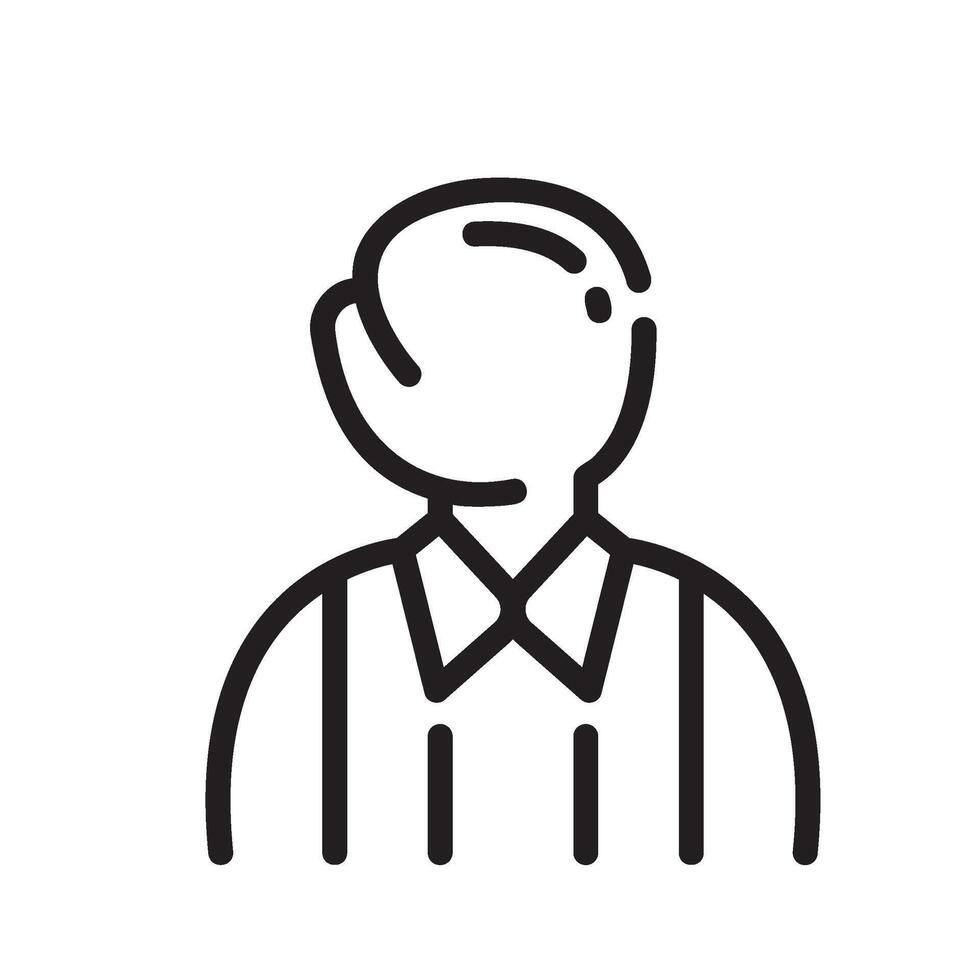 referee Line Icon White Background vector