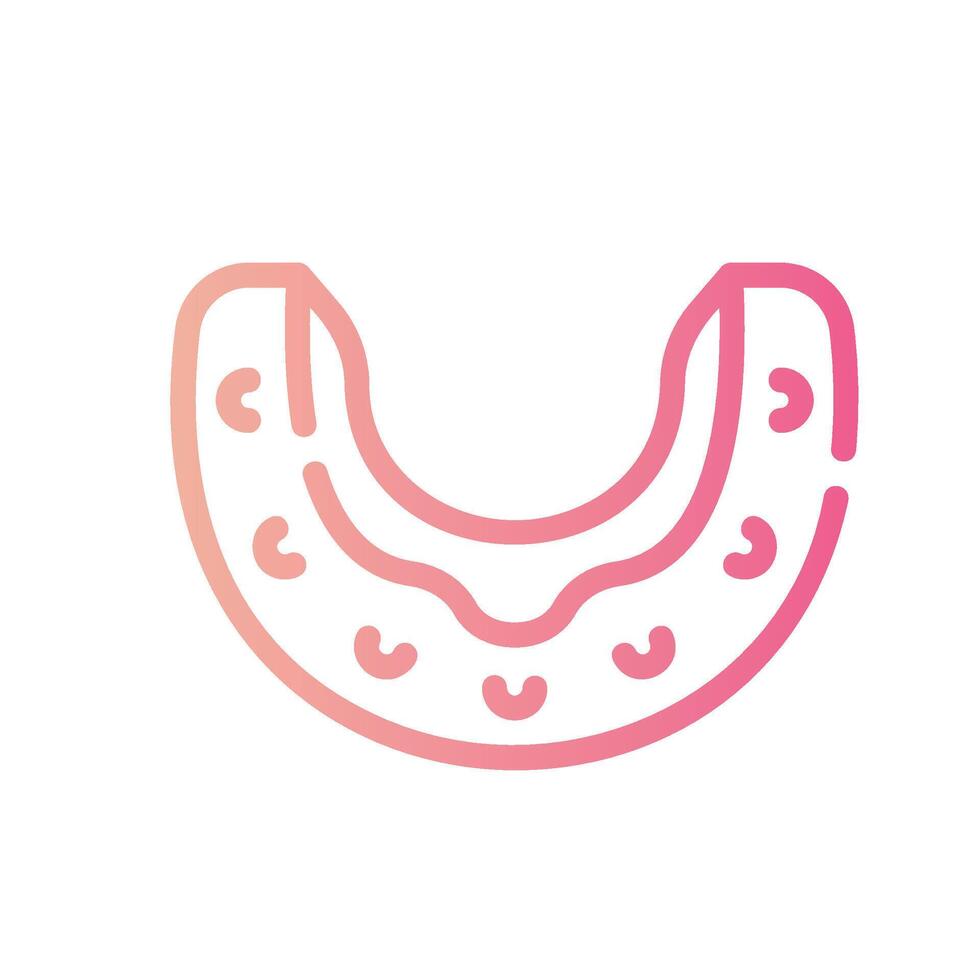 mouth guards Line Gradient Icon White Background vector