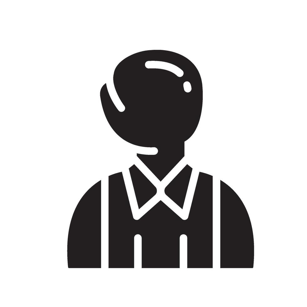 referee Glyph Icon White Background vector