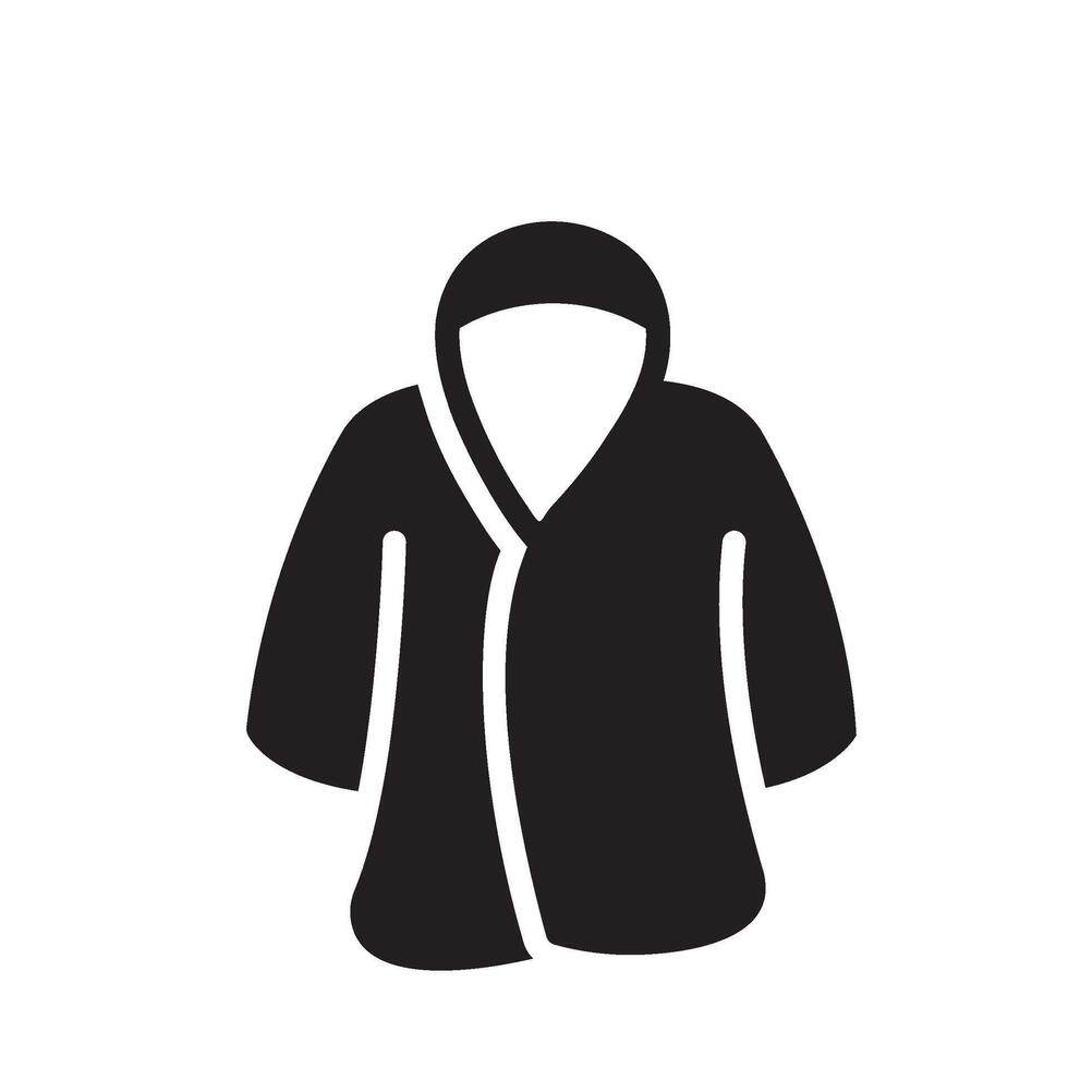 robe Glyph Icon White Background vector