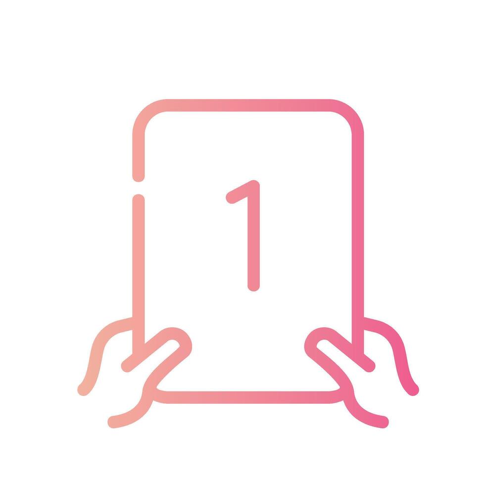 round Line Gradient Icon White Background vector