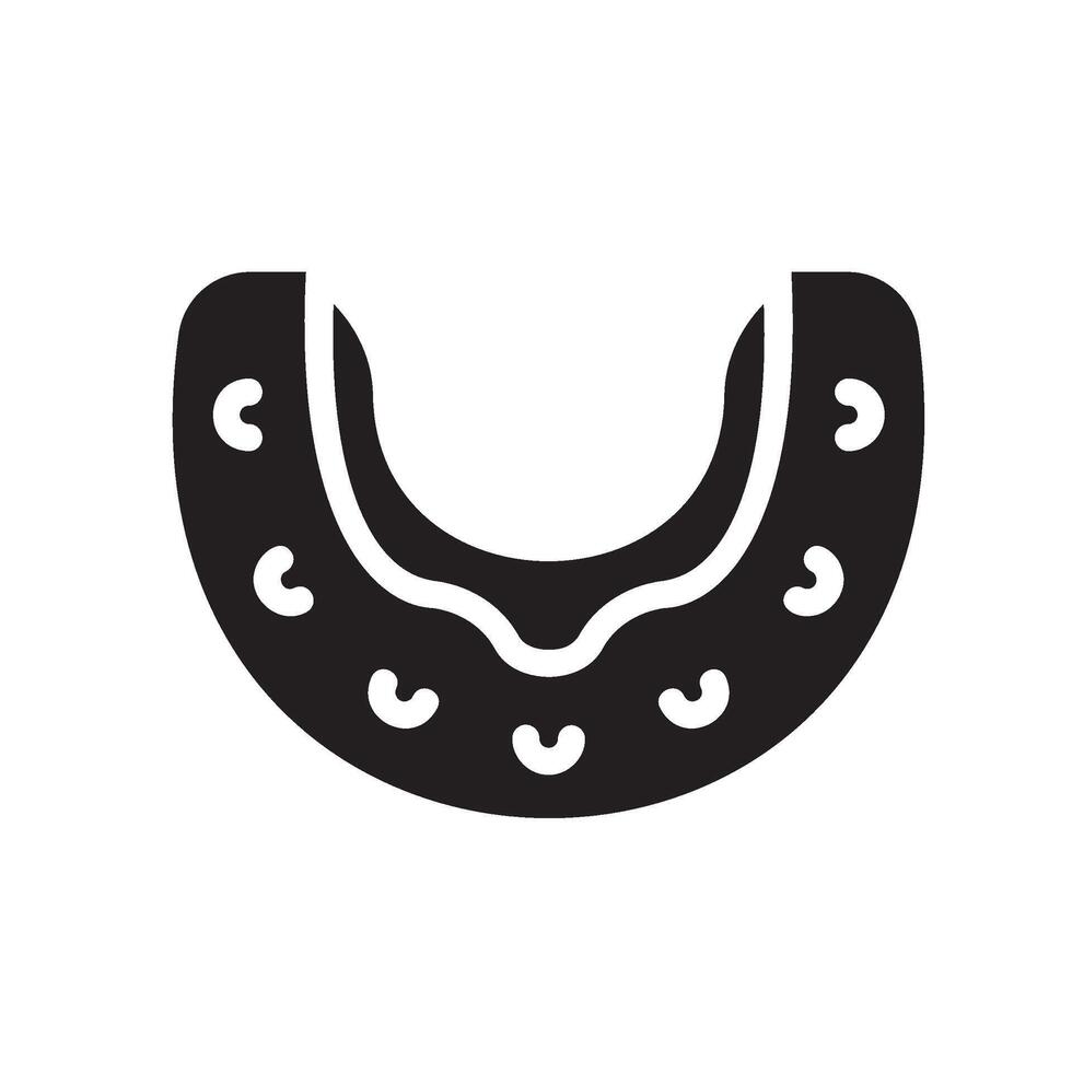 mouth guards Glyph Icon White Background vector