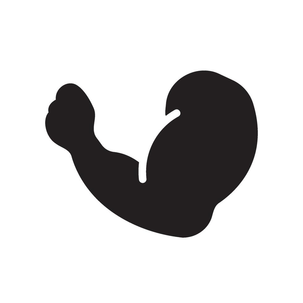 strength Glyph Icon White Background vector