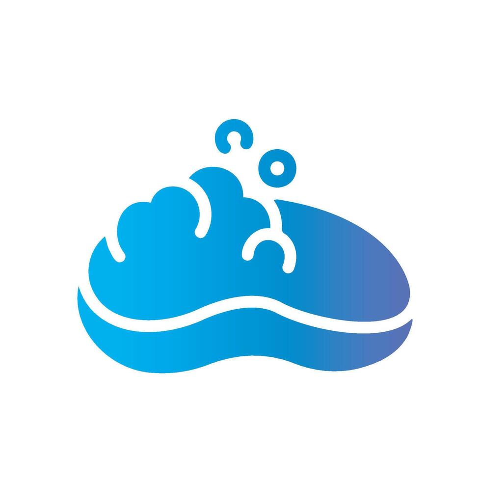 soap Flat Gradient Icon White Background vector