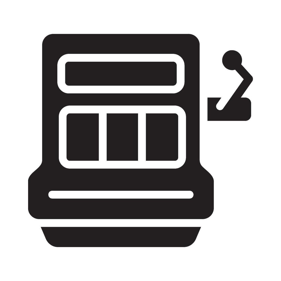 slot machine Glyph Icon White Background vector