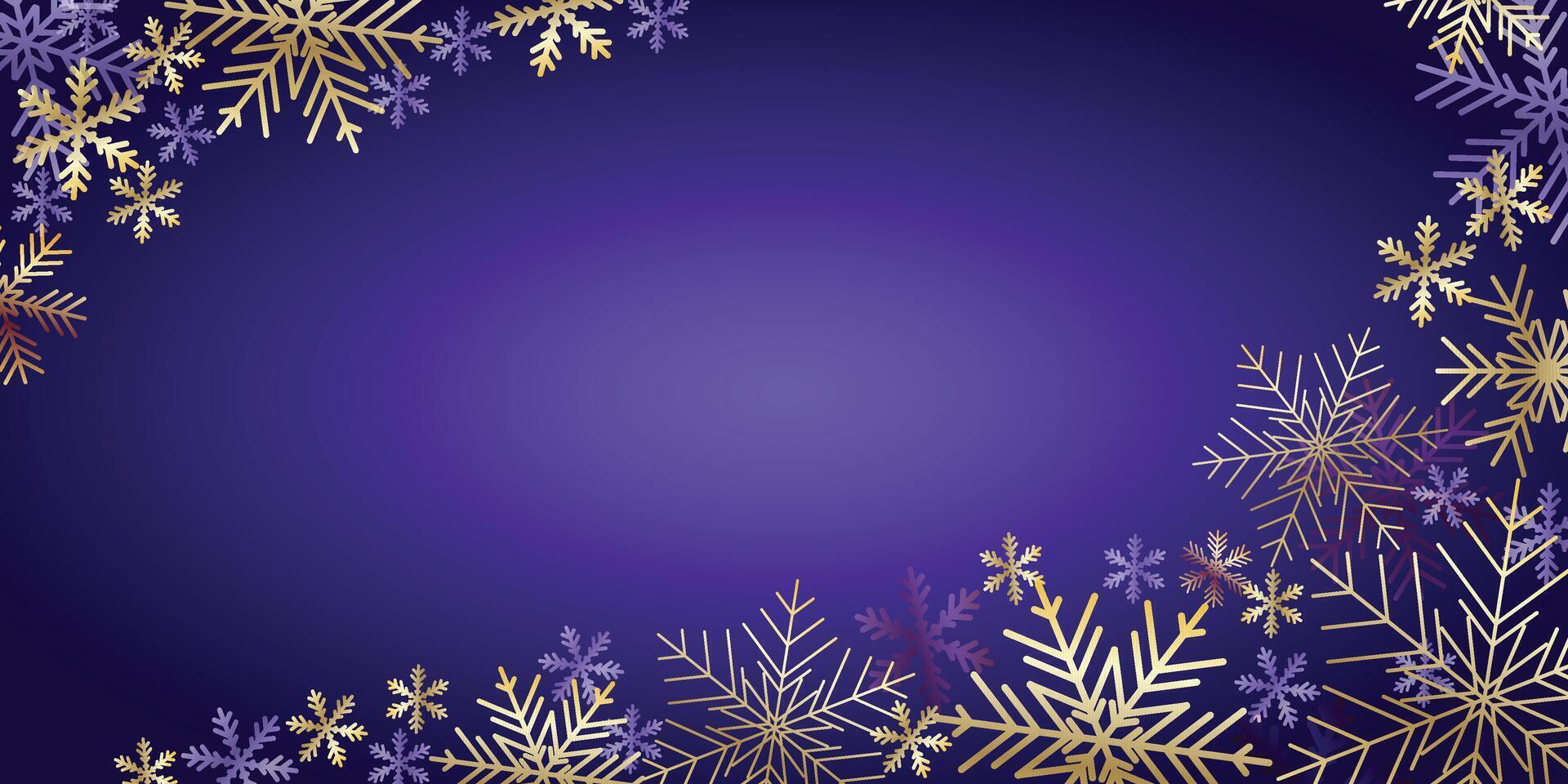 Christmas template with snowflakes. Snowflake card background. Winter copy space banner pattern. vector