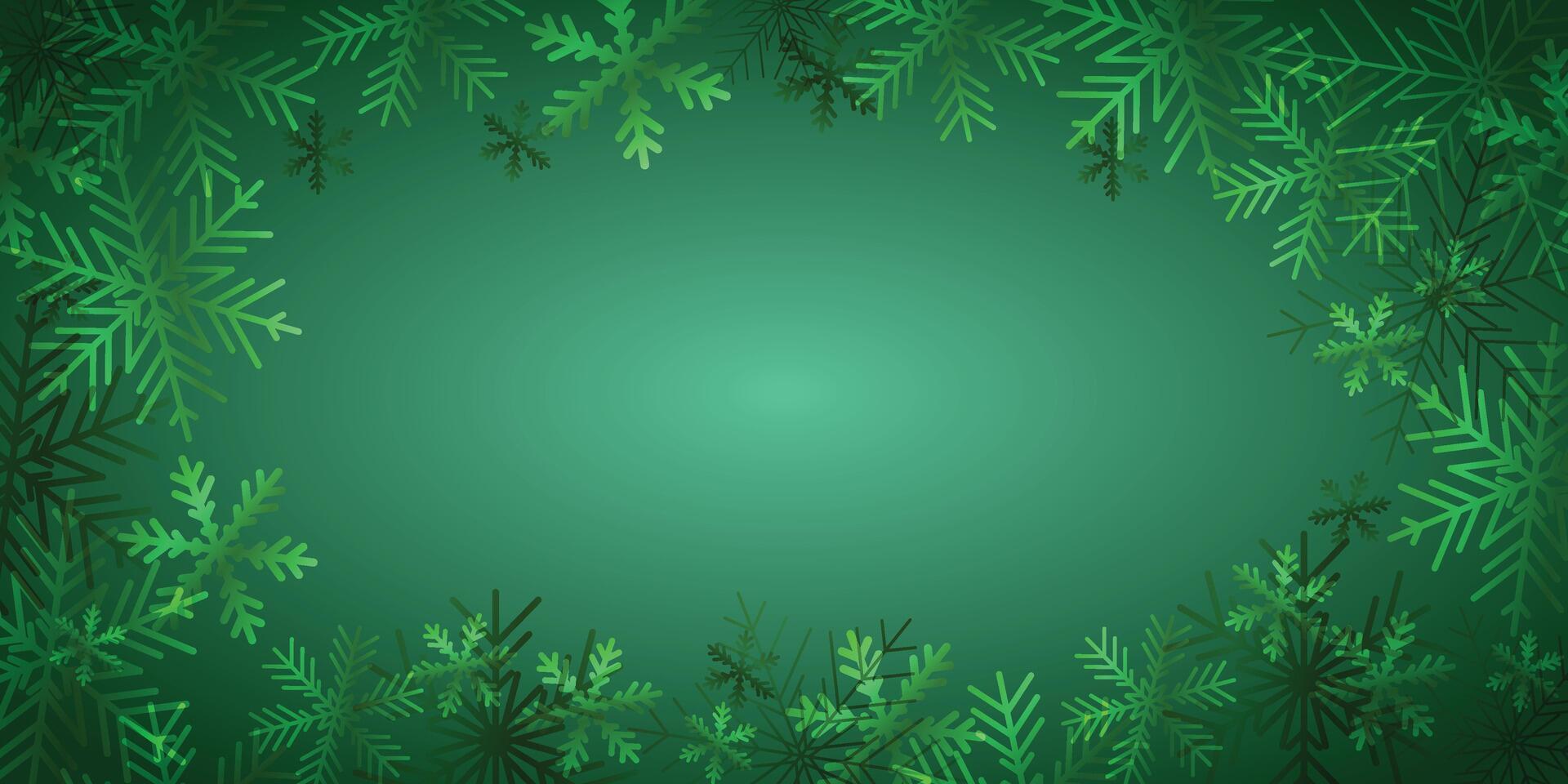 Christmas template with snowflakes. Winter copy space banner pattern. Snowflake background vector