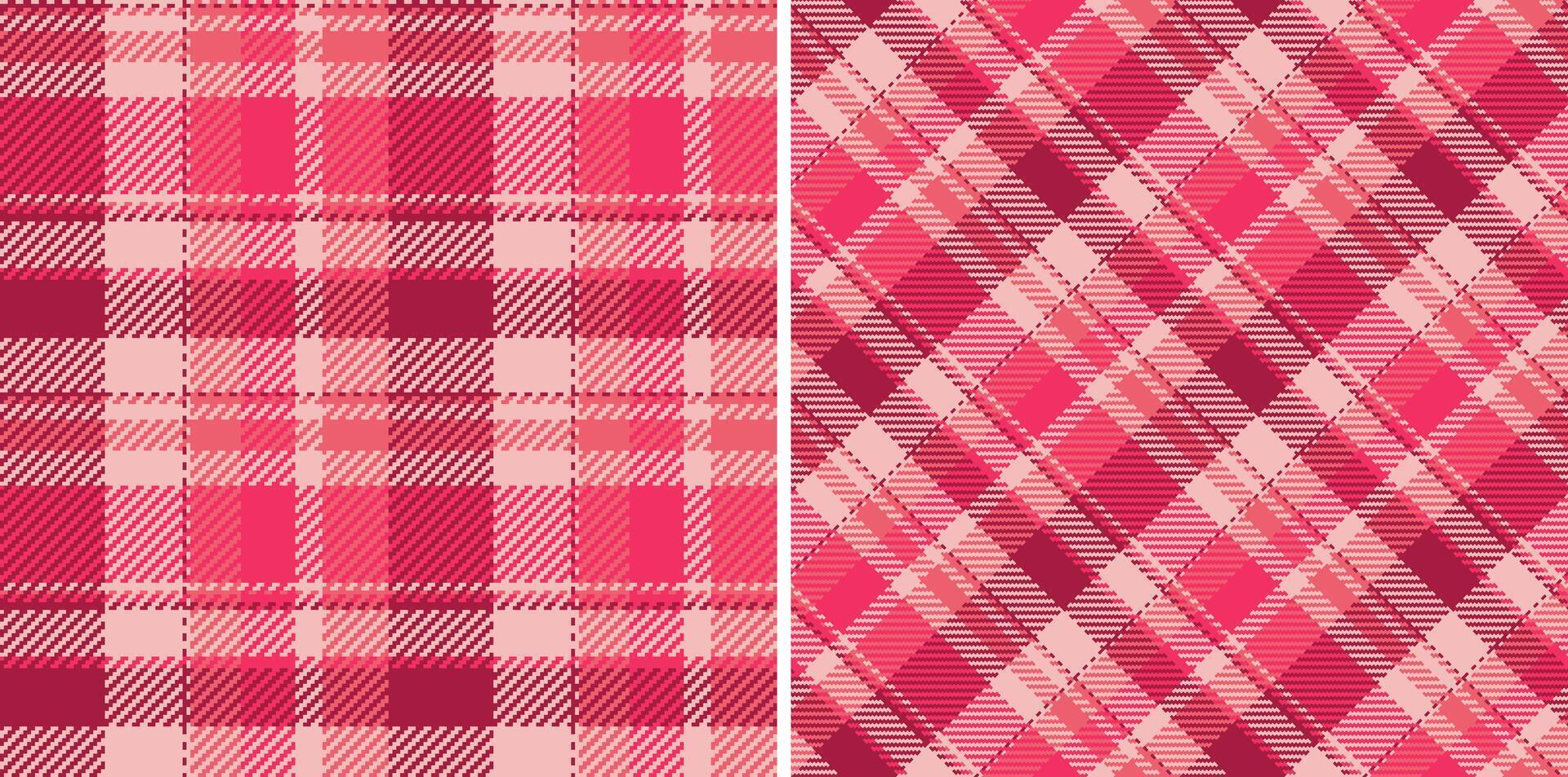 Pattern background seamless of texture fabric with a plaid check textile tartan. Set in stylish colors for perfect fashion choices for any occasion. vector