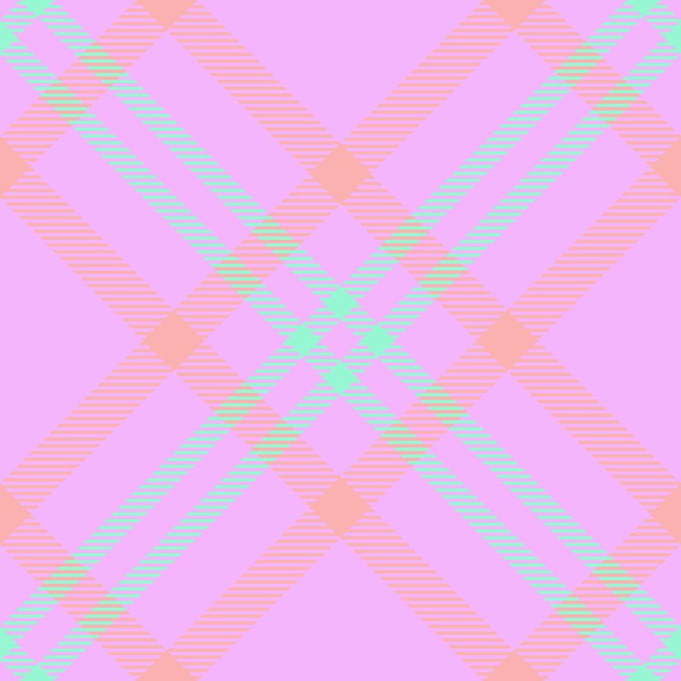 Drawing pattern fabric tartan, couch check texture . Scottish plaid textile background seamless in light and mint colors. vector