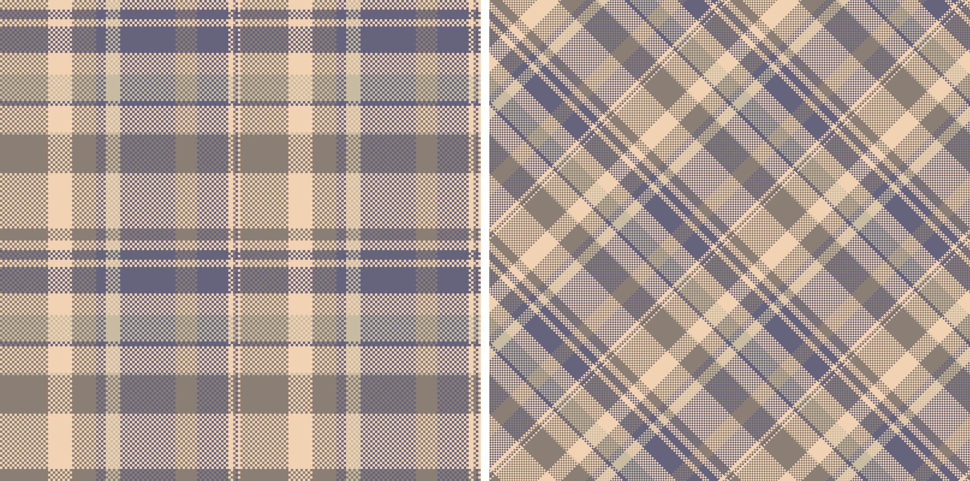 tartan check of background plaid textile with a texture seamless fabric pattern. Set in cream colors for geometric unique identity design. vector