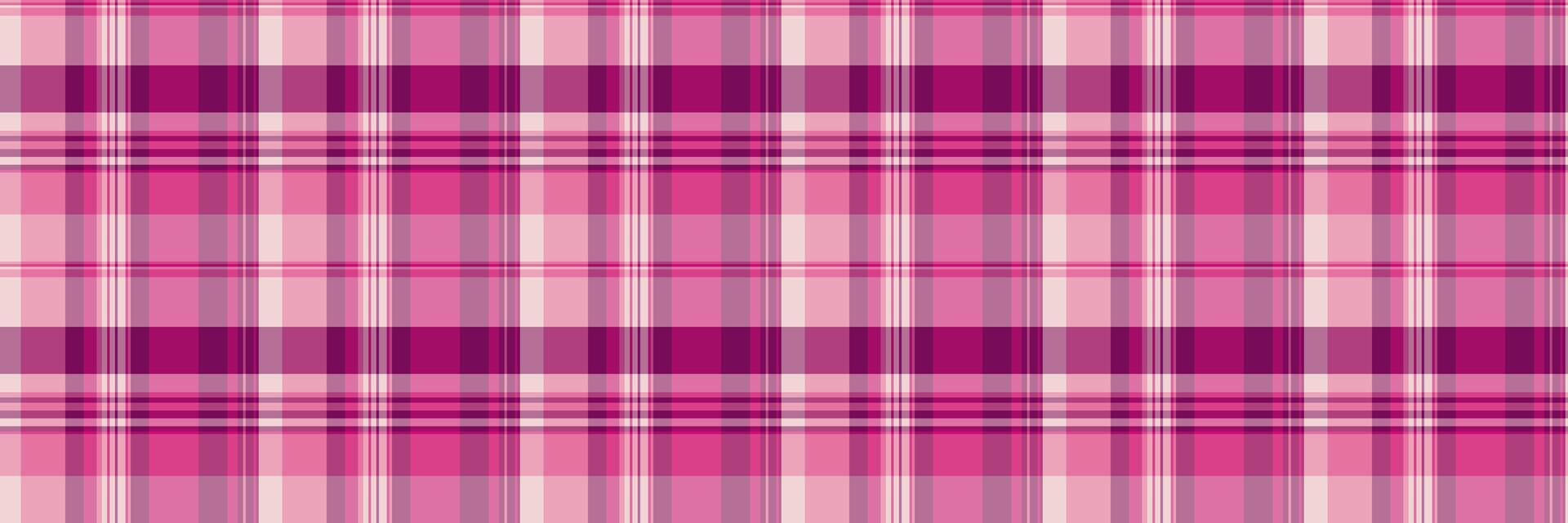 Image tartan pattern textile, plain seamless texture. Expensive background check fabric plaid in pink and red colors. vector