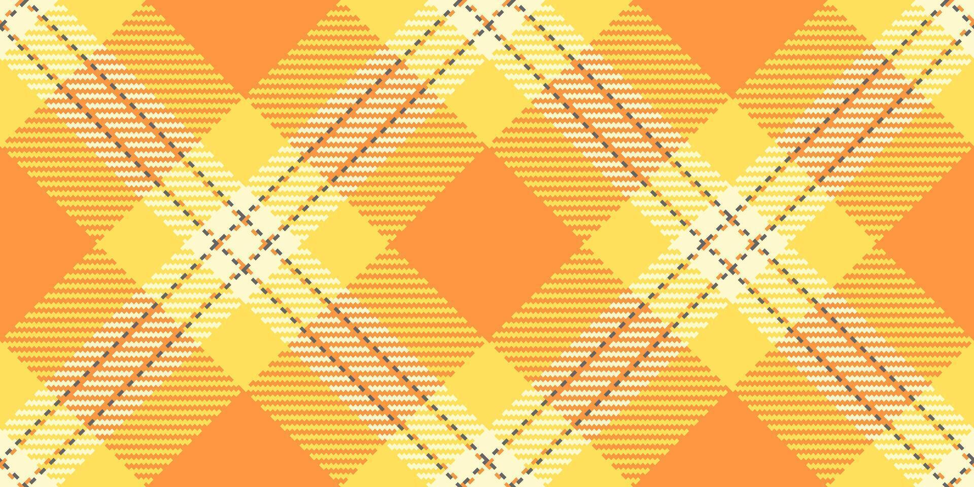 Popular background tartan , stripped plaid texture fabric. Packaging check pattern seamless textile in orange and mustard colors. vector