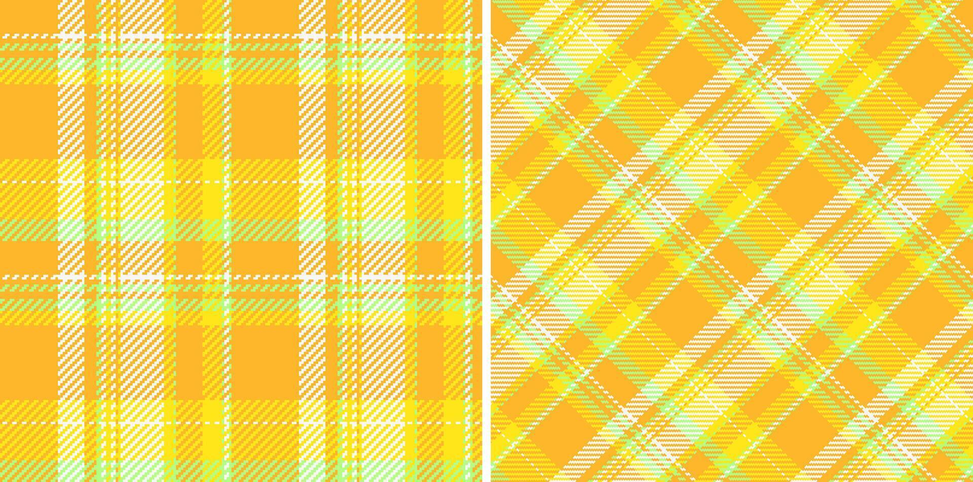 Textile tartan background of plaid seamless fabric with a pattern check texture. Set in summer colors. Messy stripe art. vector