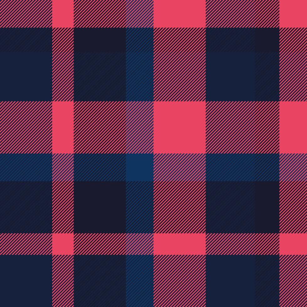 Other check texture, pixel fabric tartan seamless. Direct pattern textile plaid background in dark and red colors. vector