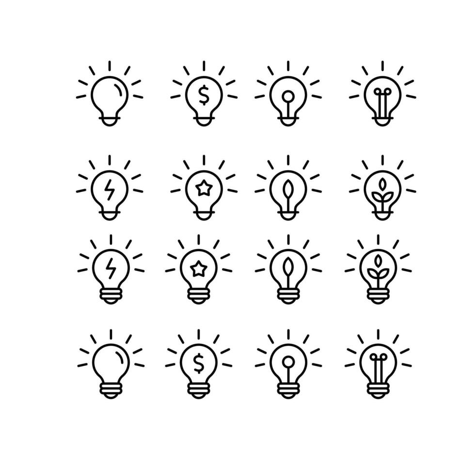 Outline Lamp Icon Design vector