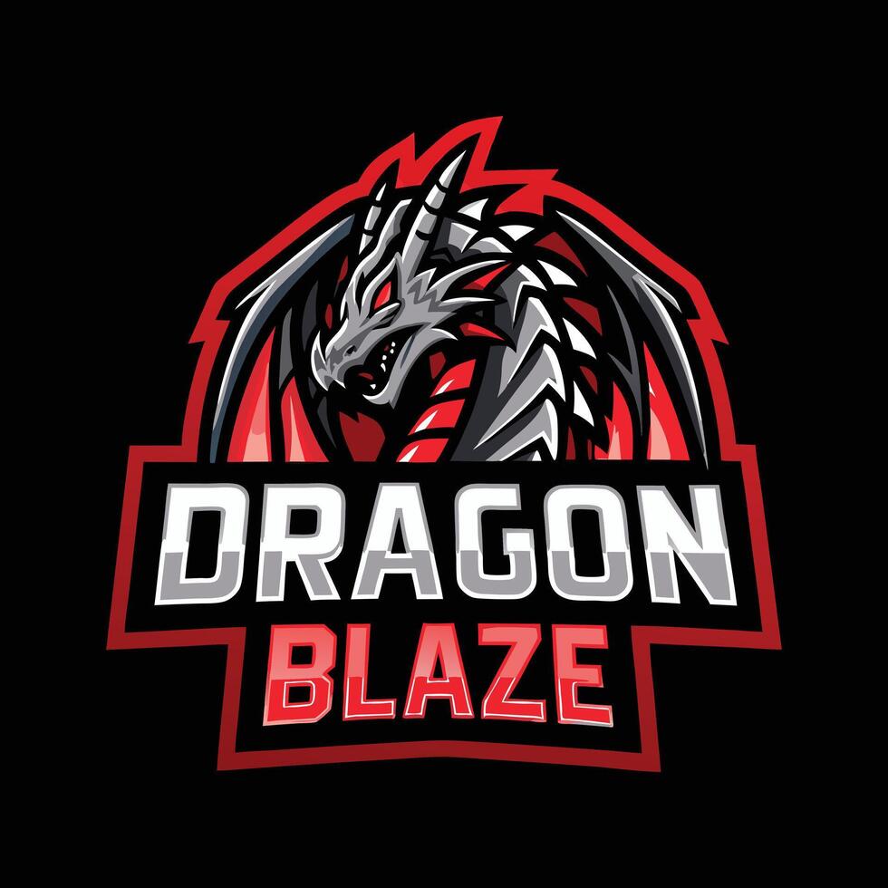 dragon blaze e sports logo vector