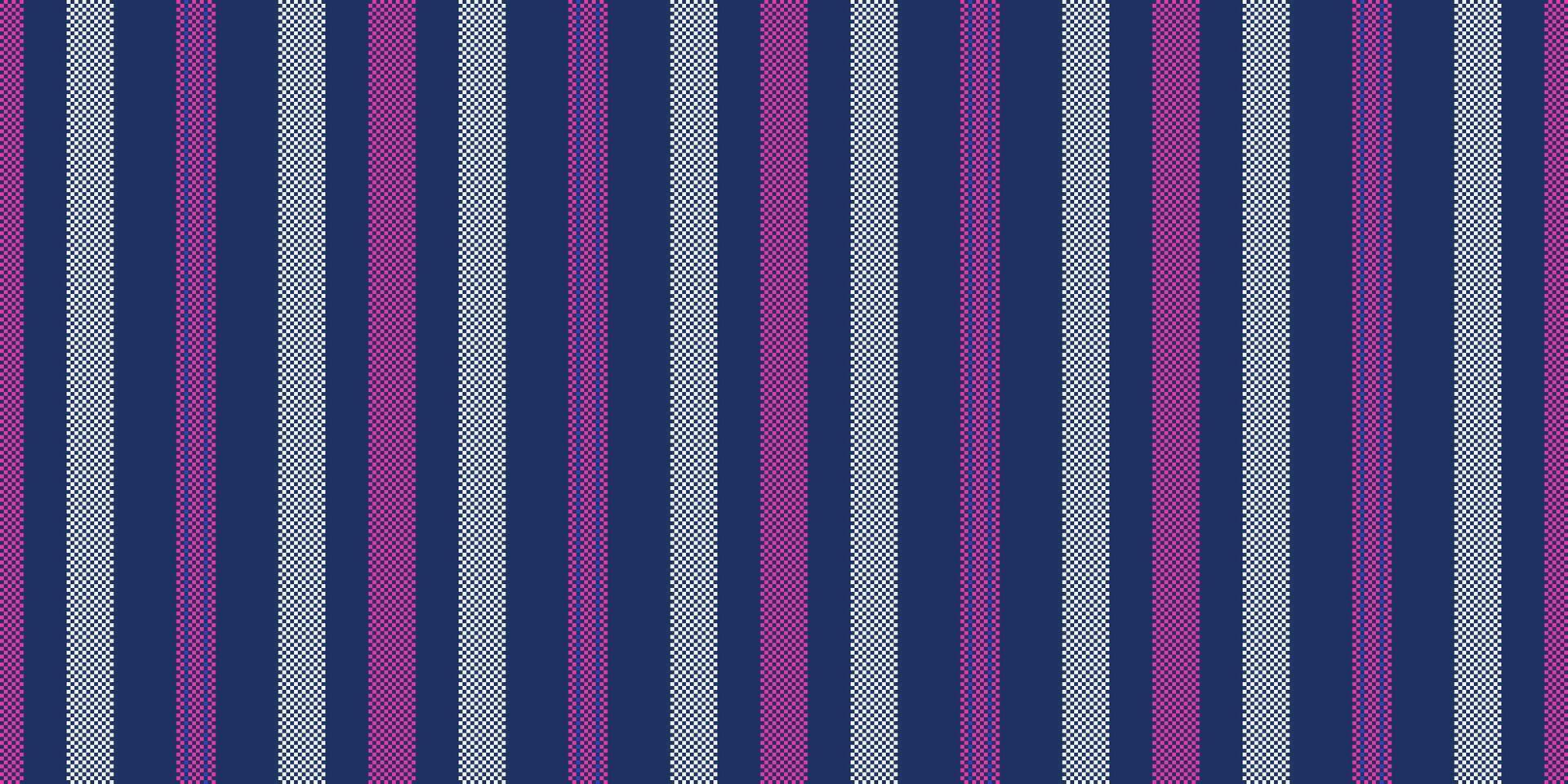 Canvas lines background pattern, indigo texture textile. Colour fabric vertical stripe seamless in blue and white colors. vector