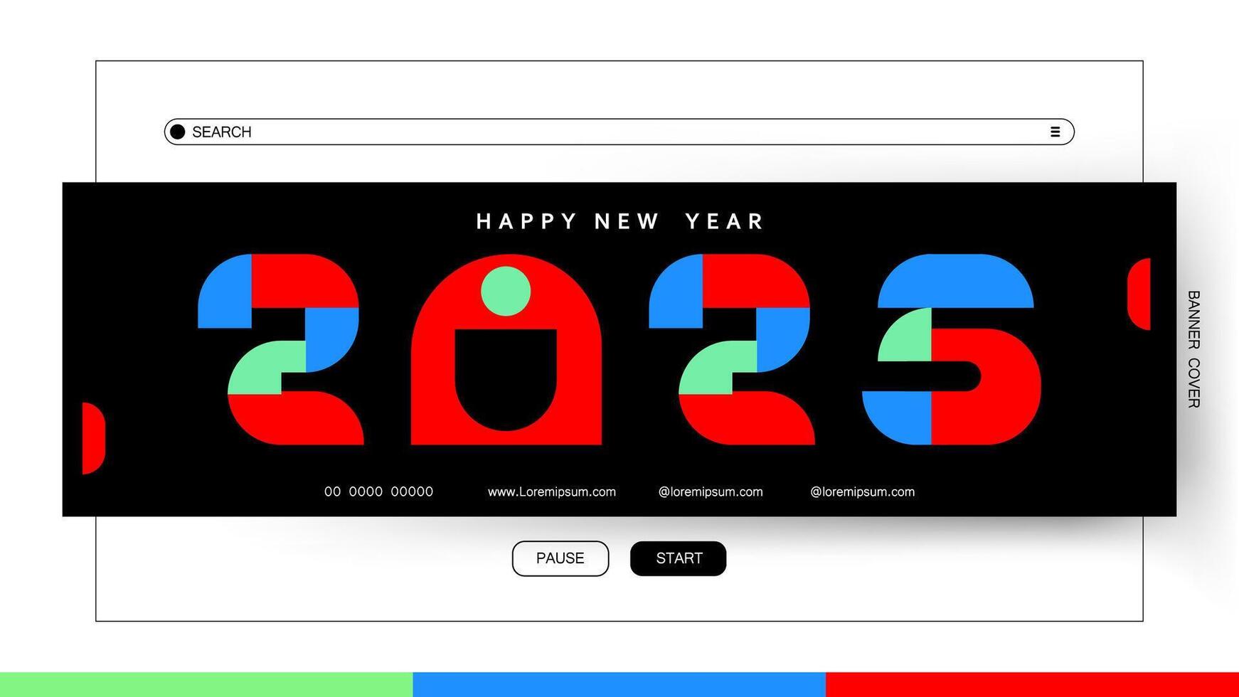 Happy new year banner design vector