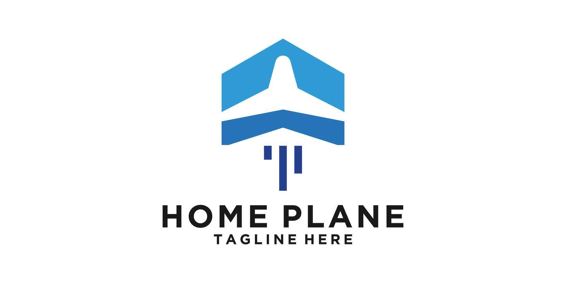 logo design home plane,house,architect,airport,symbol,icon,idea,creative. vector