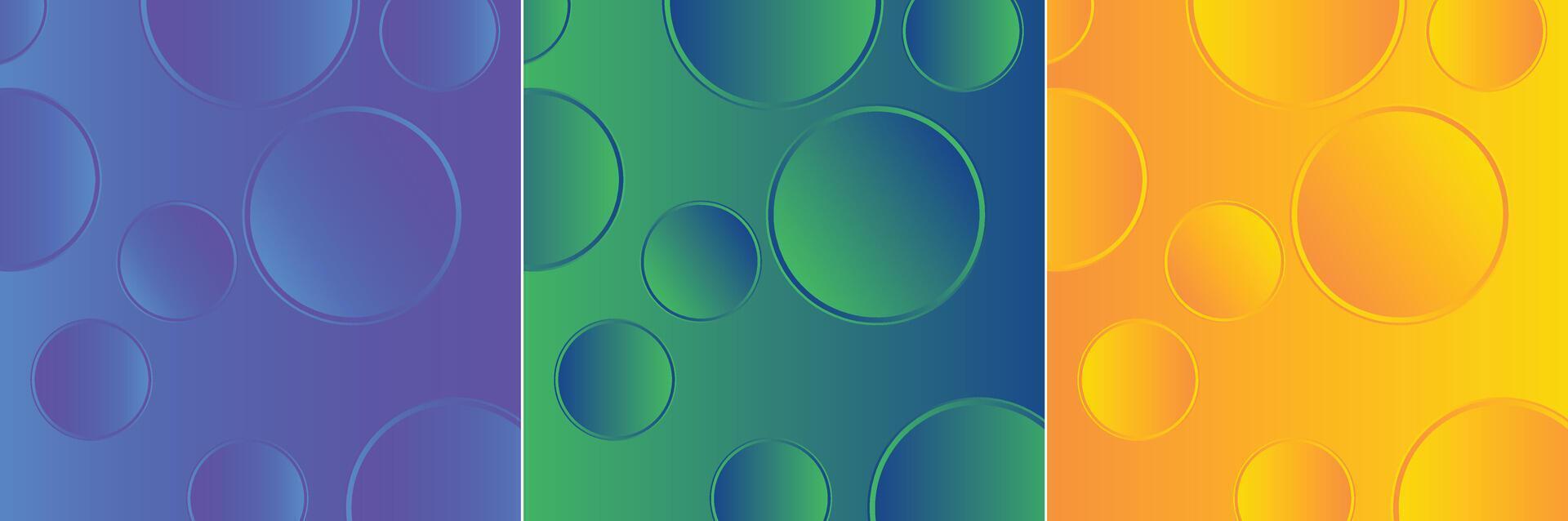 Set of abstract blue green Yellow gradient fluid wave background with geometric shape. Modern futuristic background. vector