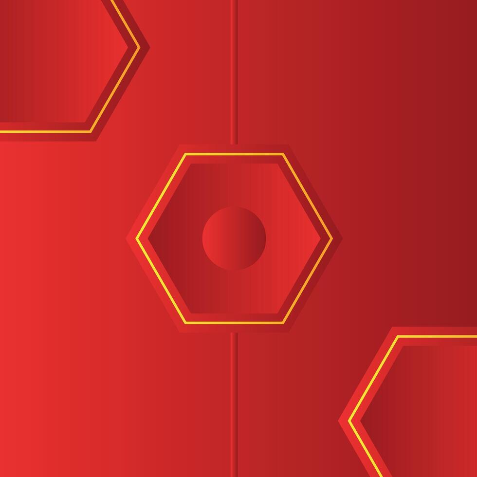 Abstract red Hexagon gradient geometric background. Modern futuristic background . Can be use for landing page, book covers, presentations, and wallpaper backgrounds vector