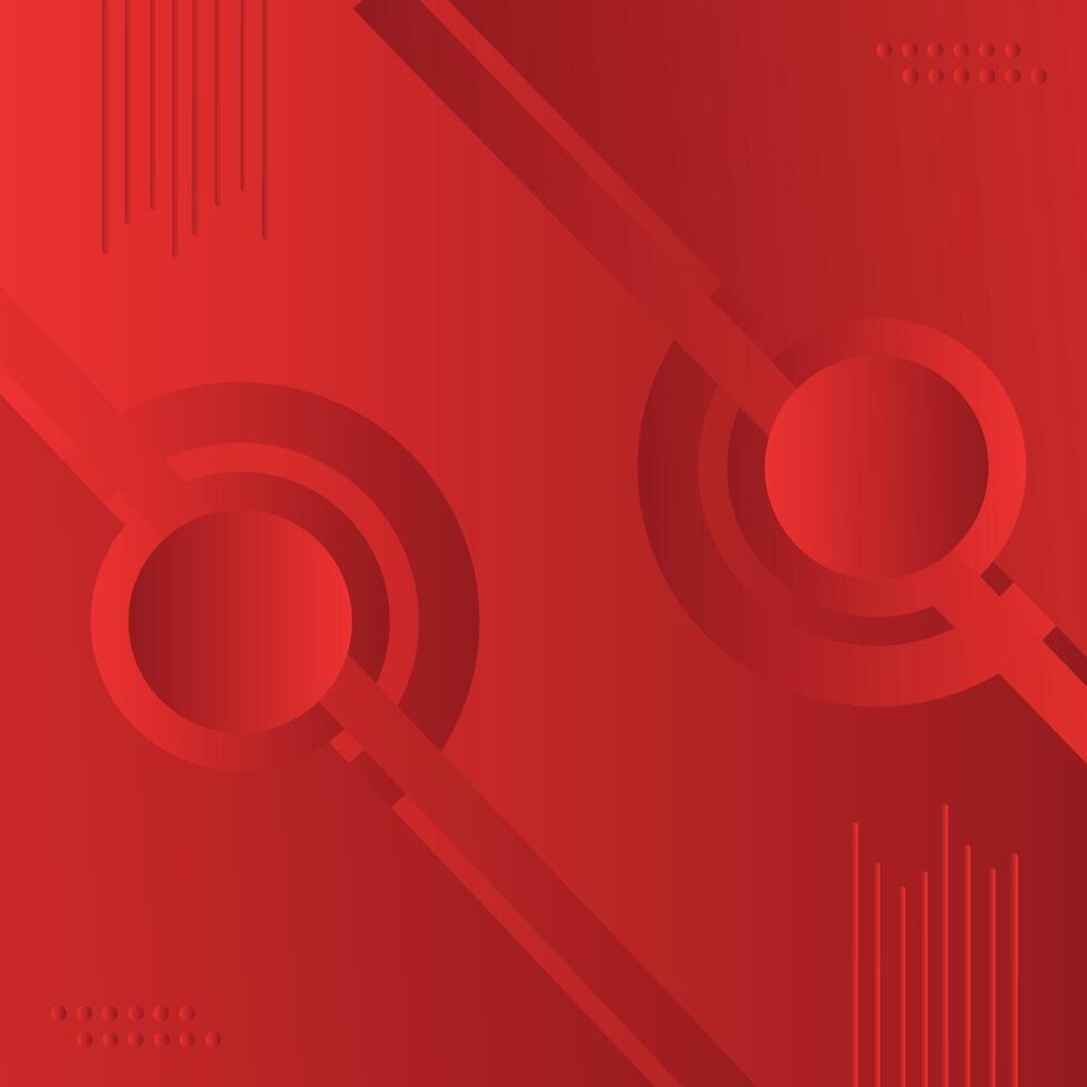 Abstract red gradient geometric circle shape background. Modern futuristic background vector