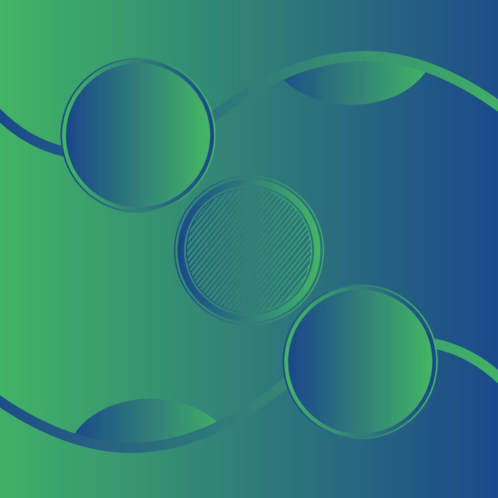 Abstract blue and green gradient geometric shape circle background. Modern futuristic background. Can be use for landing page, book covers, presentations, and wallpaper backgrounds vector