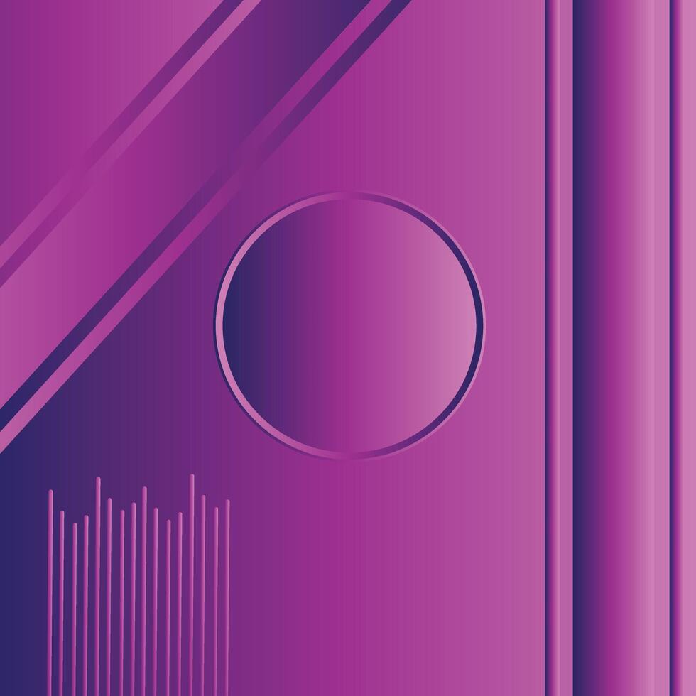 Purple Modern abstract background with glowing Circle Minimal geometric. Modern graphic design elements. vector