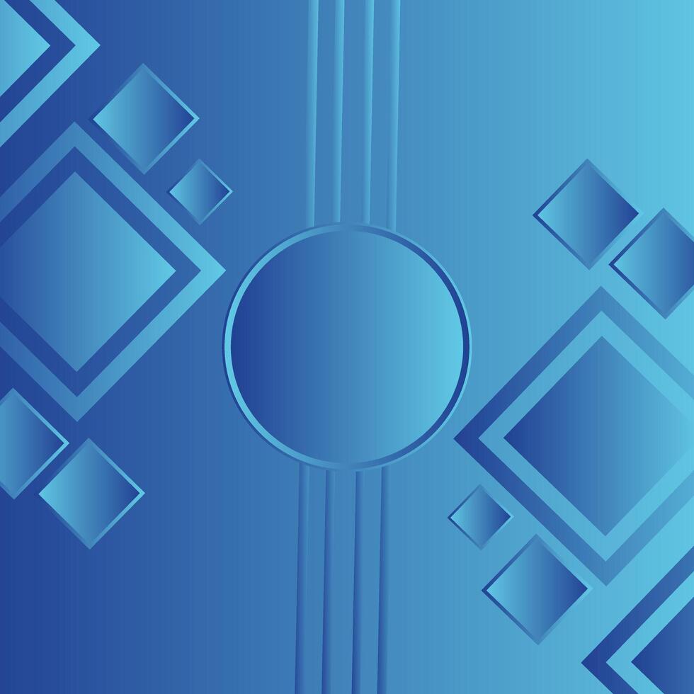 Abstract blue gradient circle shape with square background. Dynamic shapes composition. Minimal geometric. Modern graphic design elements. Futuristic concept. vector