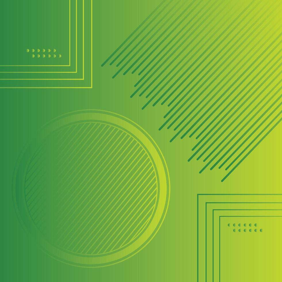 Abstract Gradient Background design with geometric Circle with line shapes - Trendy Green Gradient vector