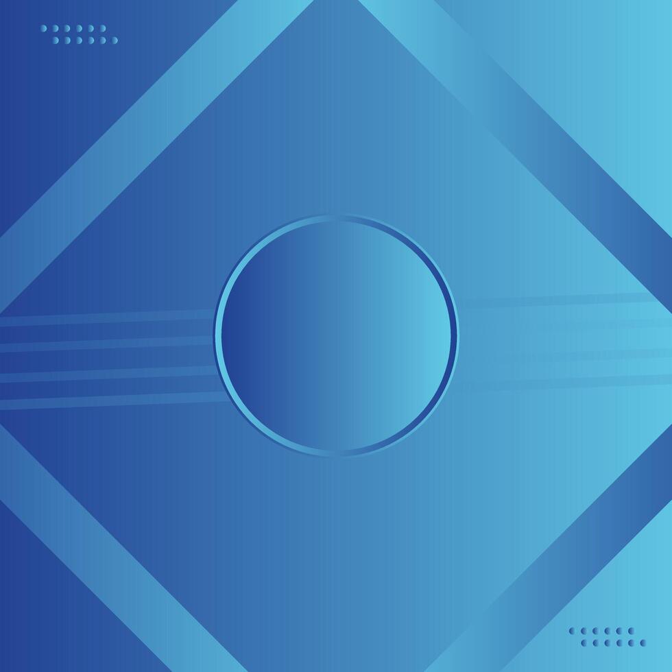 Modern blue abstract background the look of circular square line on a blue background vector
