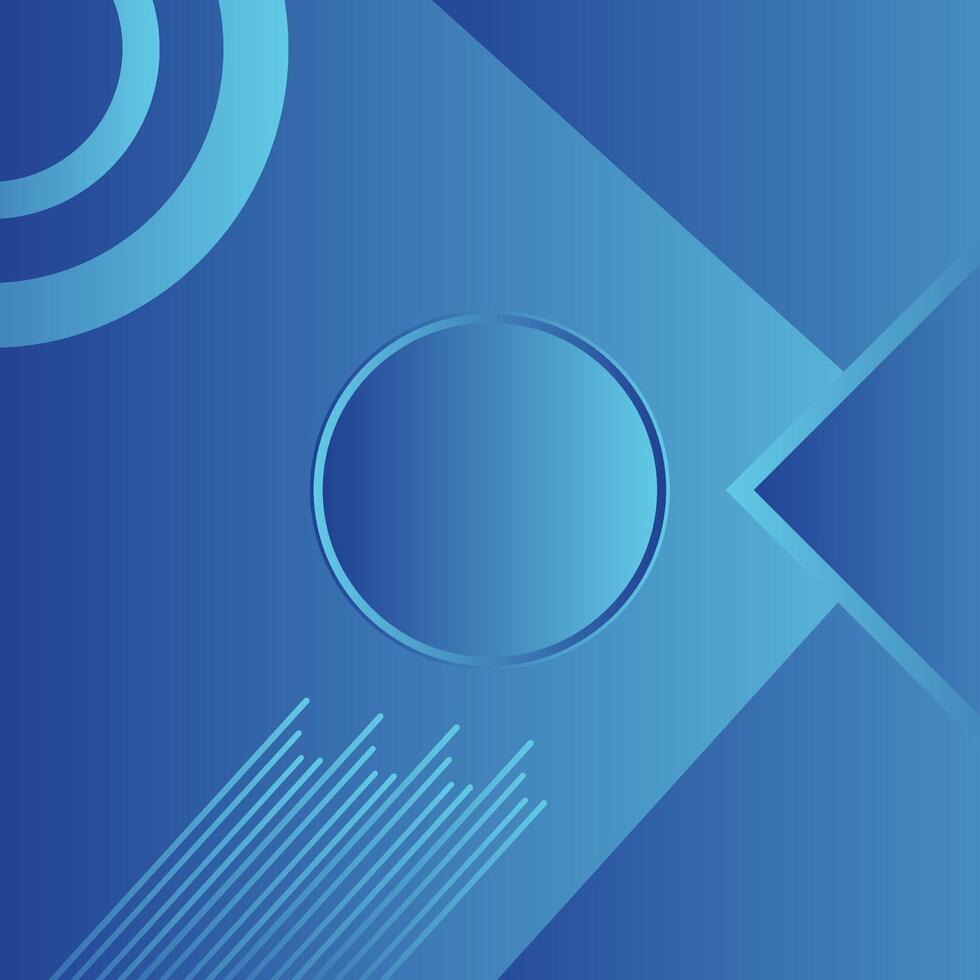Blue Gradient Circle Square with line Abstract background Minimal geometric. Modern graphic design elements. Futuristic concept. vector