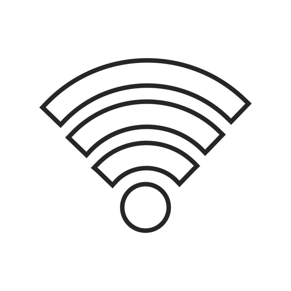 WI-FI signal one line art,hand drawn internet hotspot,access point continuous contour.Free zone wireless online concept,template outline on white background vector