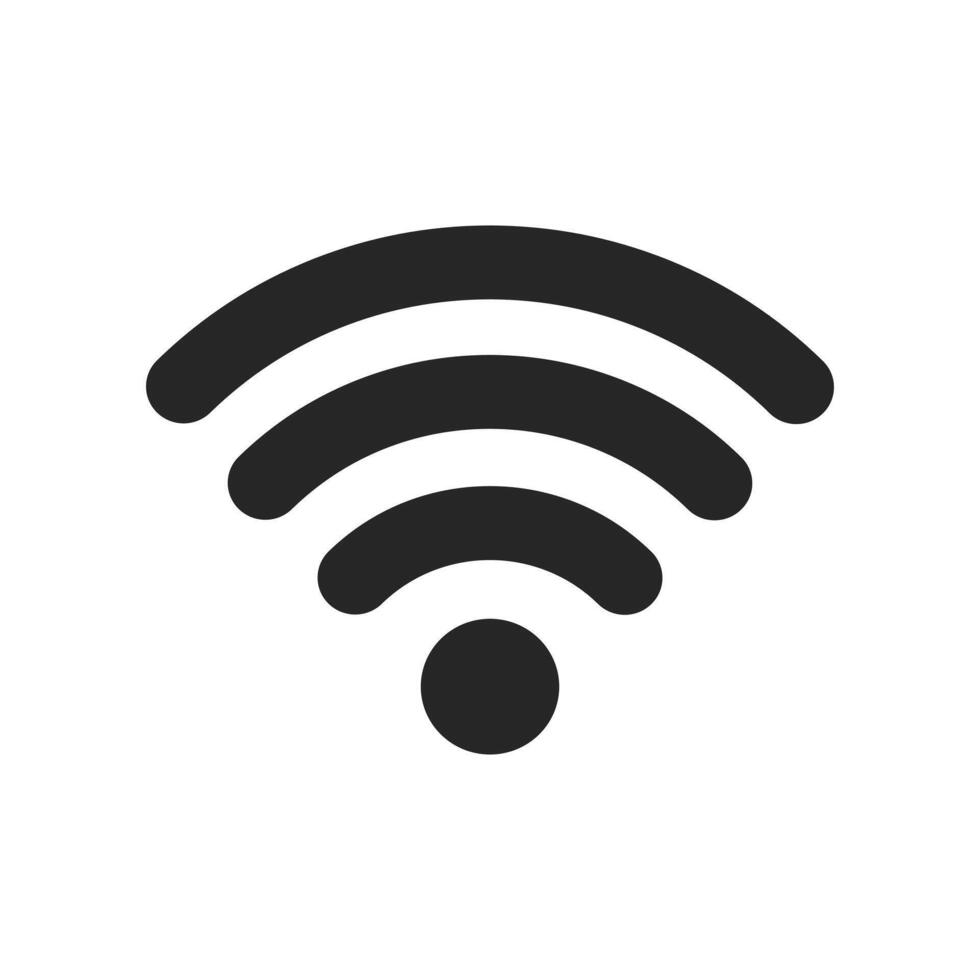Wifi icon. Free wifi sign isolated icon. wi-fi network linear icon. signal sign and symbol. Public wifi area solid sign on white background vector