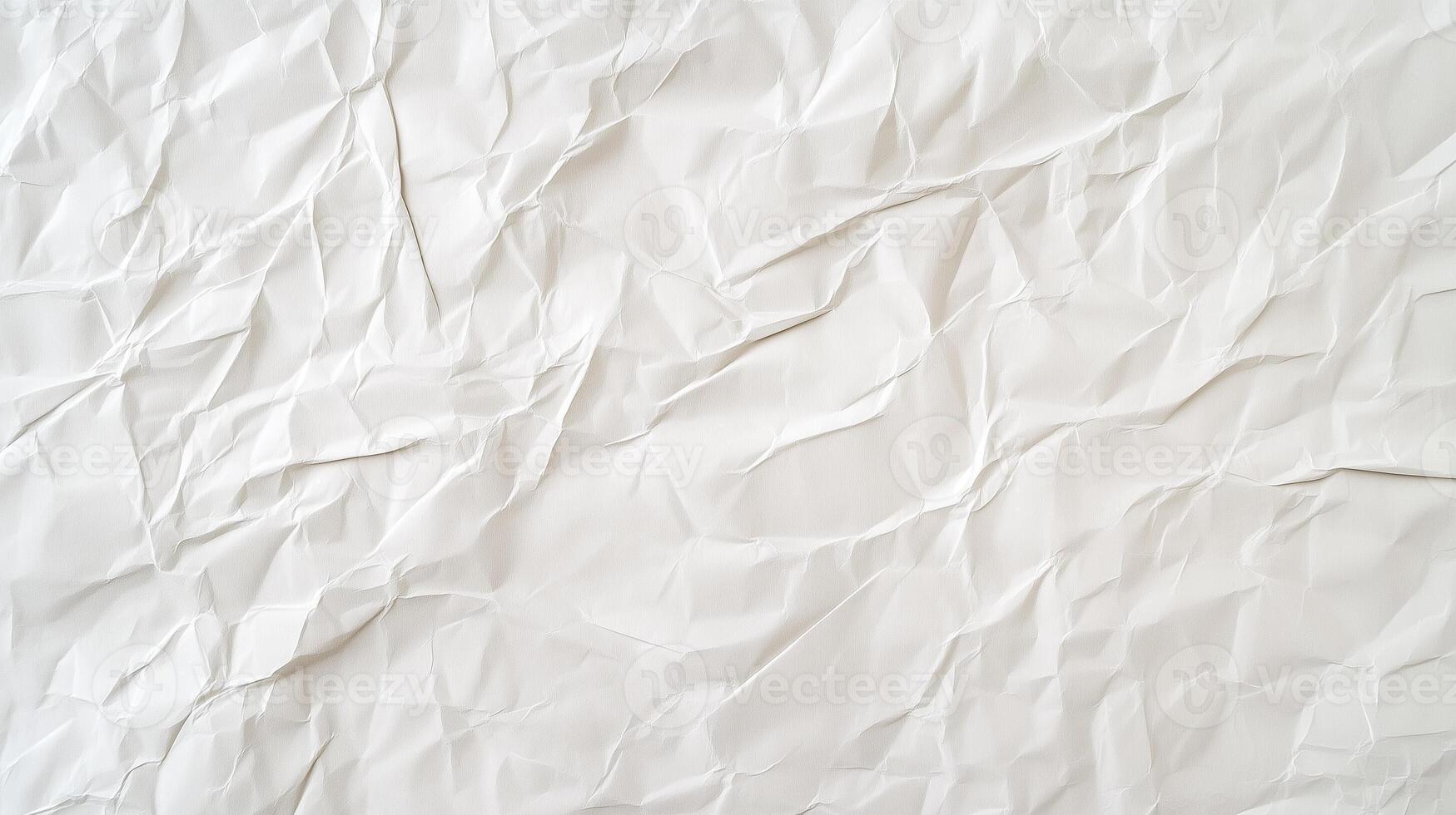 Crumpled white paper texture for design and creative backgrounds photo