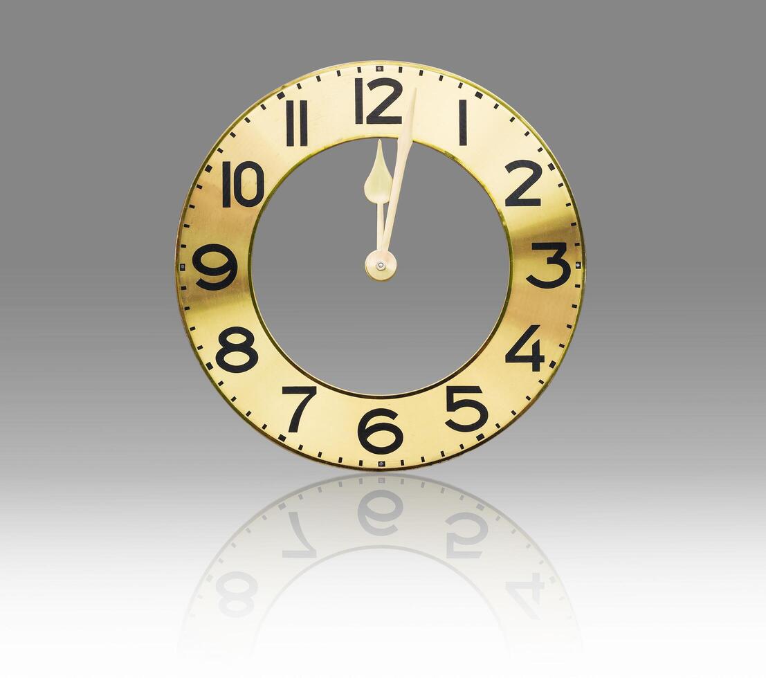 Face old wall clock photo