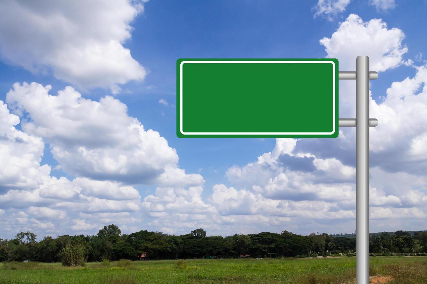 Green road sign photo