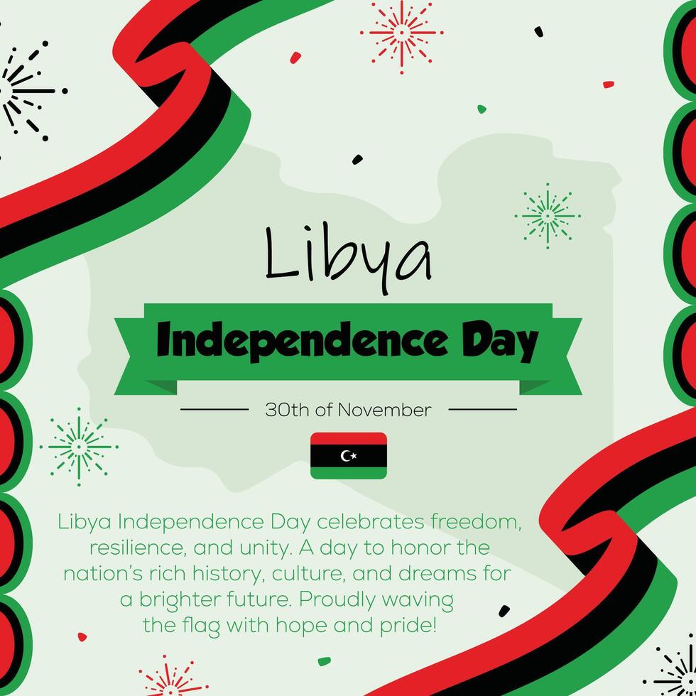 Libya independence day vector
