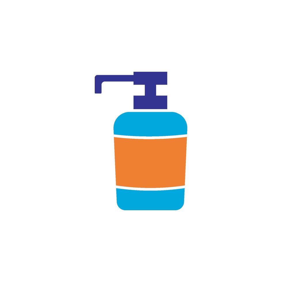 An icon featuring a hand holding a bottle, emphasizing softness vector
