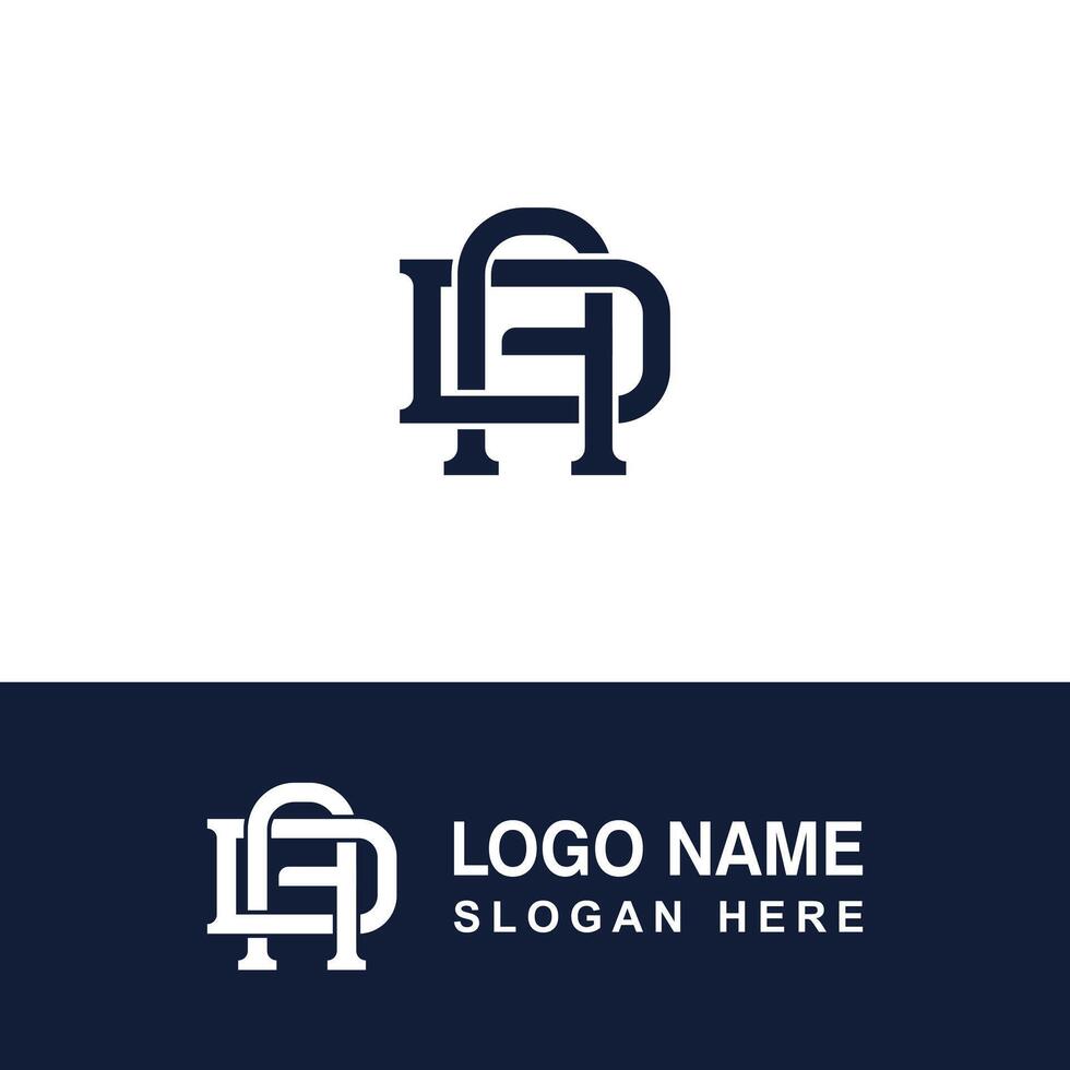 AD or DA logo template with monogram style. vector