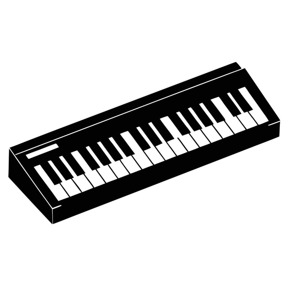 Black Keyboard Silhouette Illustration vector