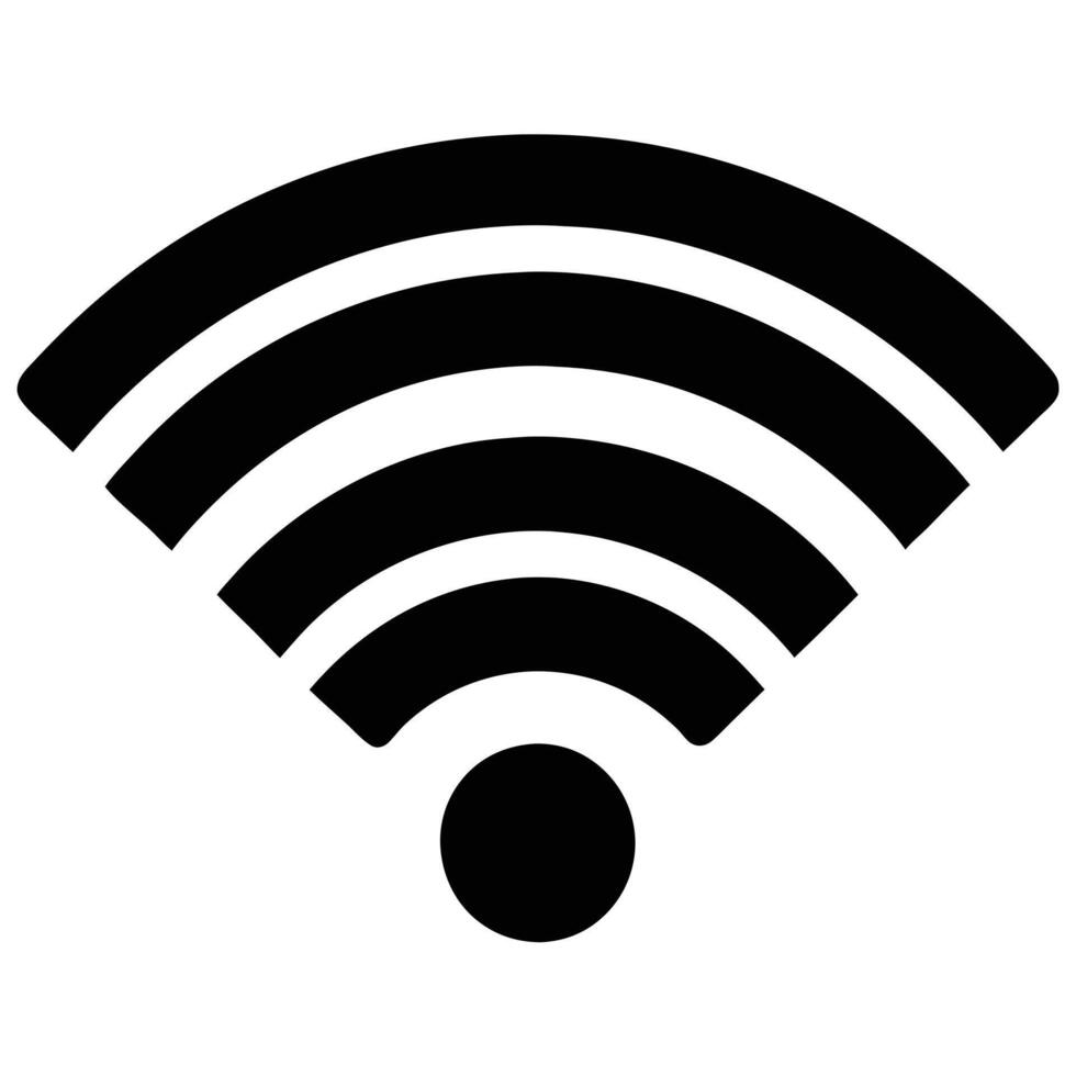 Wi Fi Black Silhouette Design vector