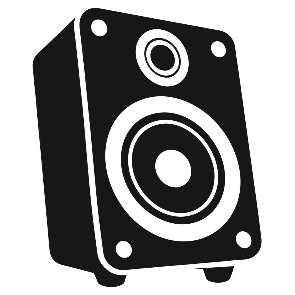 Speaker Black Silhouette vector